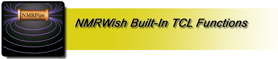 NMRWish Built-In TCL